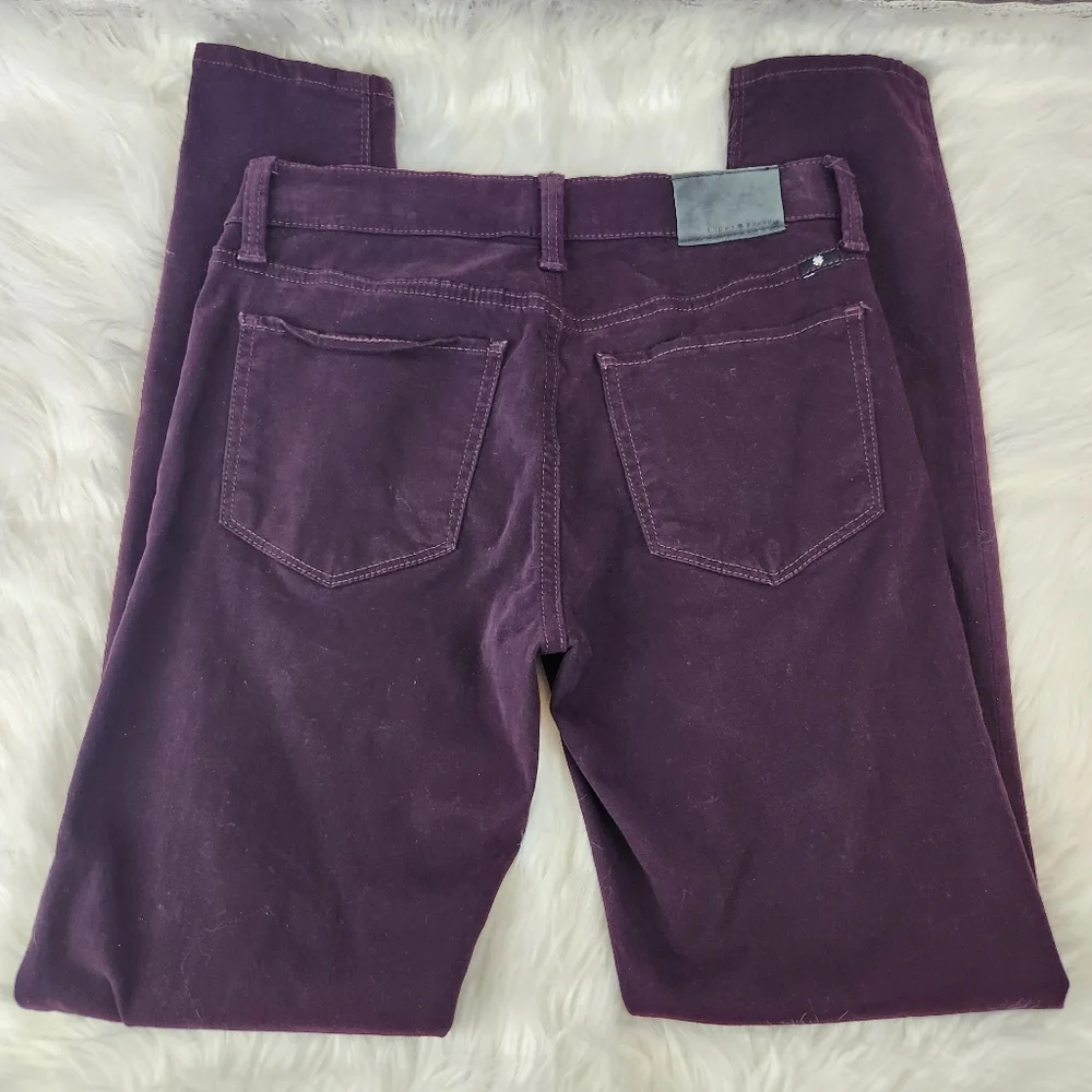 Lucky Brand Brooke Velvet Legging Jean Plum Color